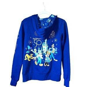 Disney's Limited Edition 59th Anniversary Hooded Jacket Blue sz Medium 0121